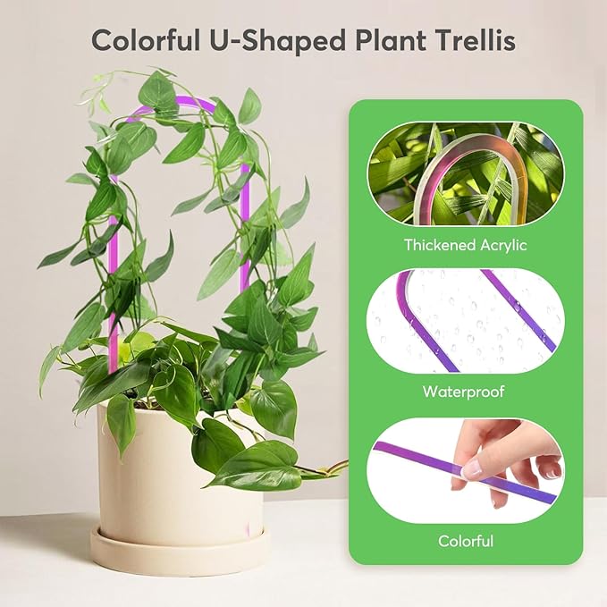 3 Pack Colorful Acrylic Plant Trellis - Image 3