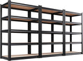 Set of 3 Garage Shelving Heavy Duty Storage Shelves, Metal Adjustable Shelving by Unknown