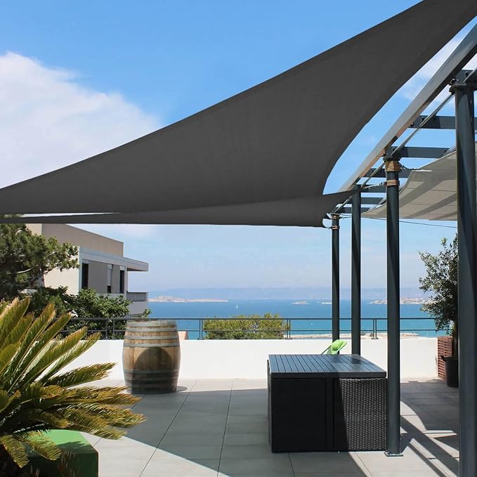 Tronssien Triangle 16'x16'x23' Sun Shade Sail, 95% UV Blockage Canopy Awning by Tronssien