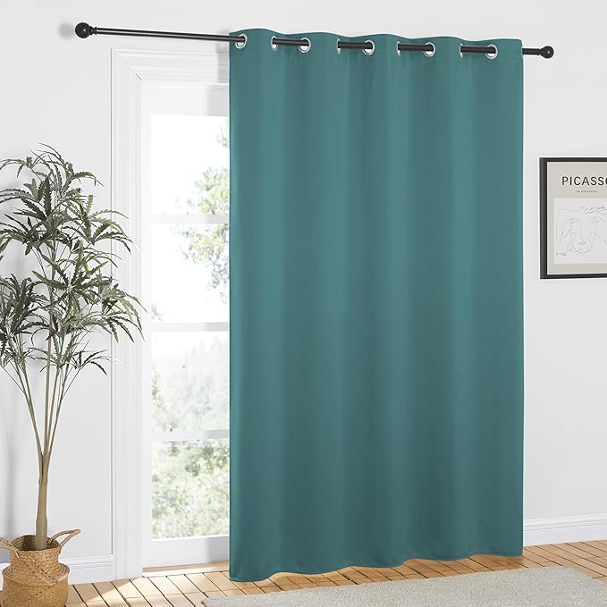 NICETOWN Sea Teal Blackout Curtains 84 inch Length, Grommet Top Room Darkening - Image 8