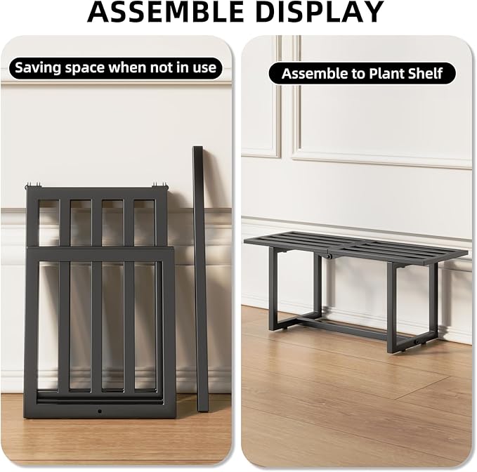 2 Pack Metal Plant Stand, Foldable Heavy Duty Indoor, Window Iron Plant Shelf - Image 4