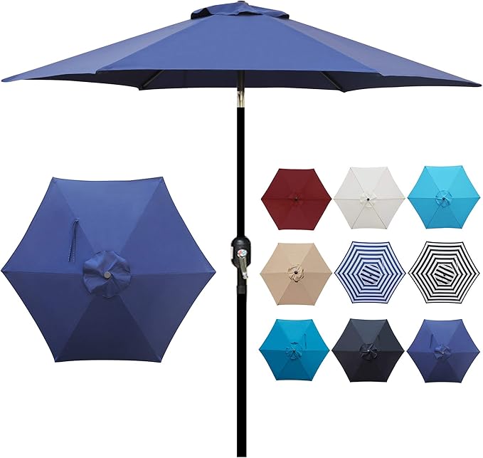 Blissun 7.5 ft Patio Umbrella, Yard Umbrella, Outdoor Market Umbrella - Image 4