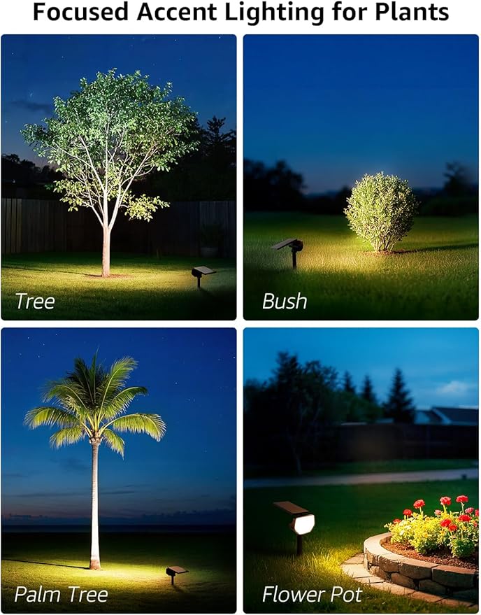 Lepro Solar Decorative Spot Lights 2 Pack, Warm White Accent Lights - Image 3