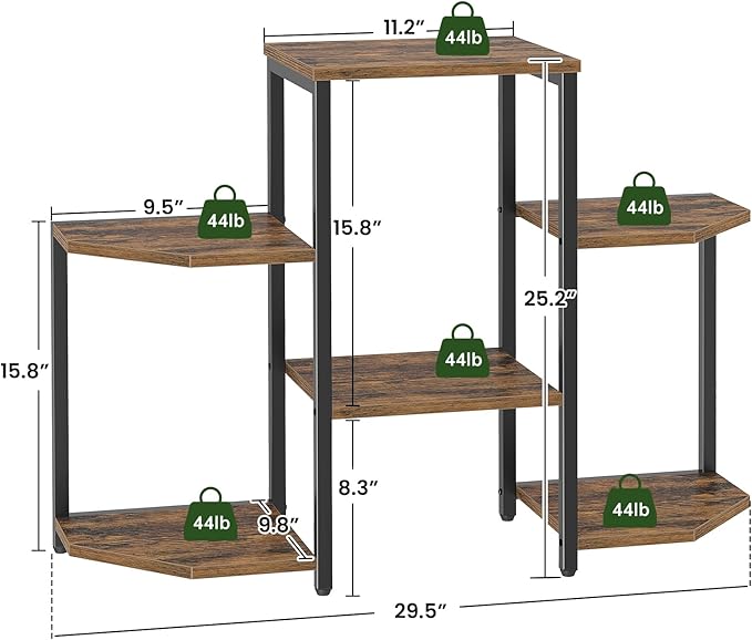 Plant Stand Indoor, 6 Potted Plant Stand, 6 Tiers Large Flower Holder, Planter - Image 6
