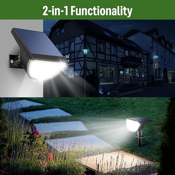 Solar Lights Outdoor Waterproof IP65, Solar Powered 76 LED 3 Lighting Modes - Image 5
