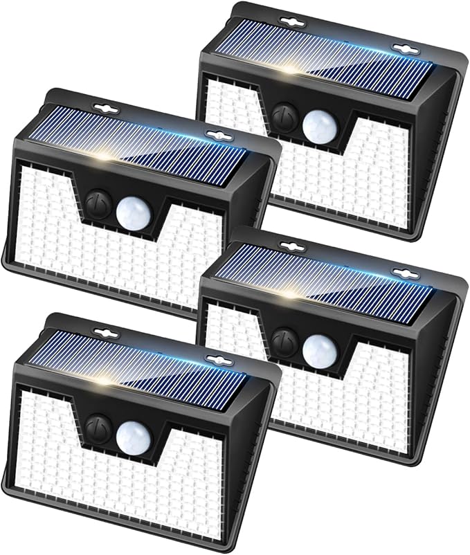 Peasur Solar Lights Outdoor Waterproof, 4 Pack 140LED Motion Sensor Light - Image 9