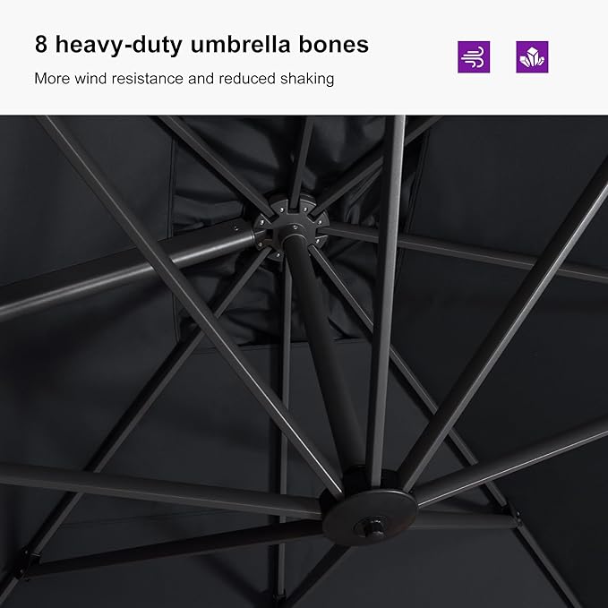 PURPLE LEAF 10'×13' Patio Umbrella - Image 6