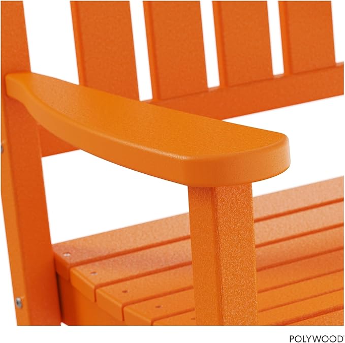 POLYWOOD Presidential Rocking Chair in Tangerine - Image 6