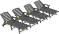 Ciokea Outdoor Lounge Chair Set of 4, All Weather Patio Chaise Lounge Chair by CIOKEA