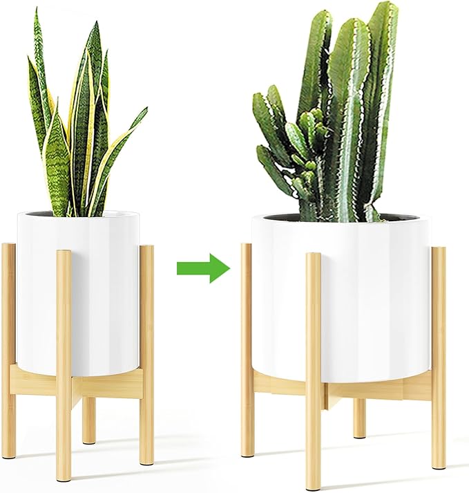 MUDEELA Plant Stand for Indoor Plants: Adjustable Width Fits 8-12 Inch Pots by MUDEELA