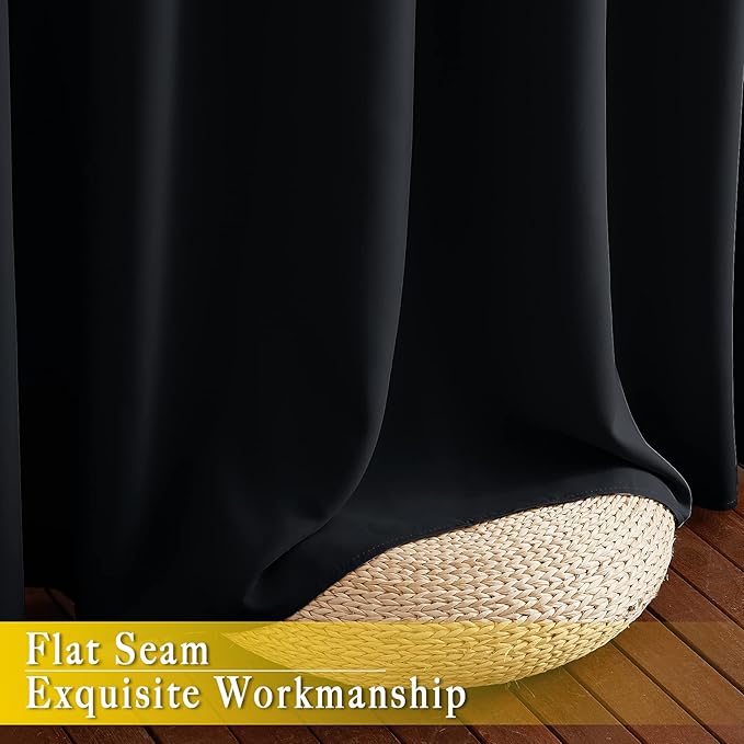 NICETOWN Black Out Living Room Curtain 118 inches Long, Grommet Thermal - Image 7