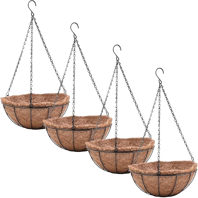 4 Pack Hanging Planter Basket by EIMQUVW