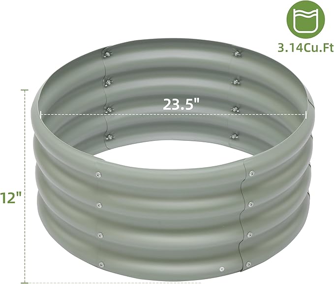 2-Pack 2x1ft Galvanized Raised Garden Bed, Outdoor Planter Bed, Metal Planter - Image 2