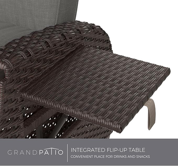 Grand patio Outdoor Recliner Air Pump 150° Lay Flat Reclining Chair - Image 6