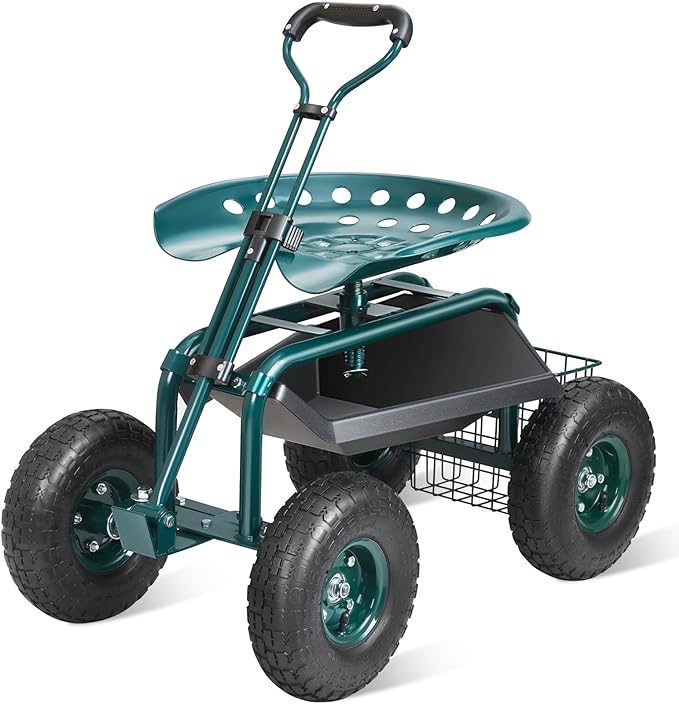 VEVOR Garden Cart Rolling Workseat by VEVOR