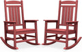 SERWALL Patio Rocking Chairs Set of 2, HDPE Outdoor Rockers by SERWALL