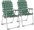 VINGLI Folding Aluminum Webbed Lawn Chairs by VINGLI