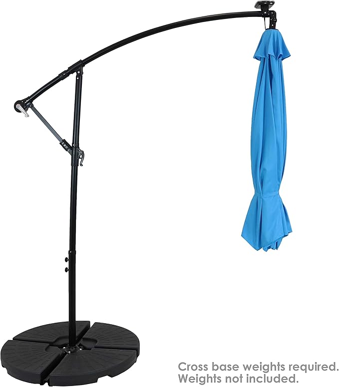 Sunnydaze 10' Solar Offset Patio Umbrella - Image 5