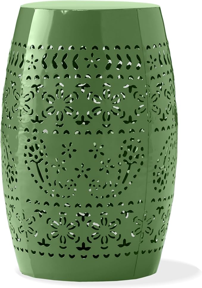 Christopher Knight Home Zoey Small Outdoor Side Table, Lace Cut Iron End Table - Image 5