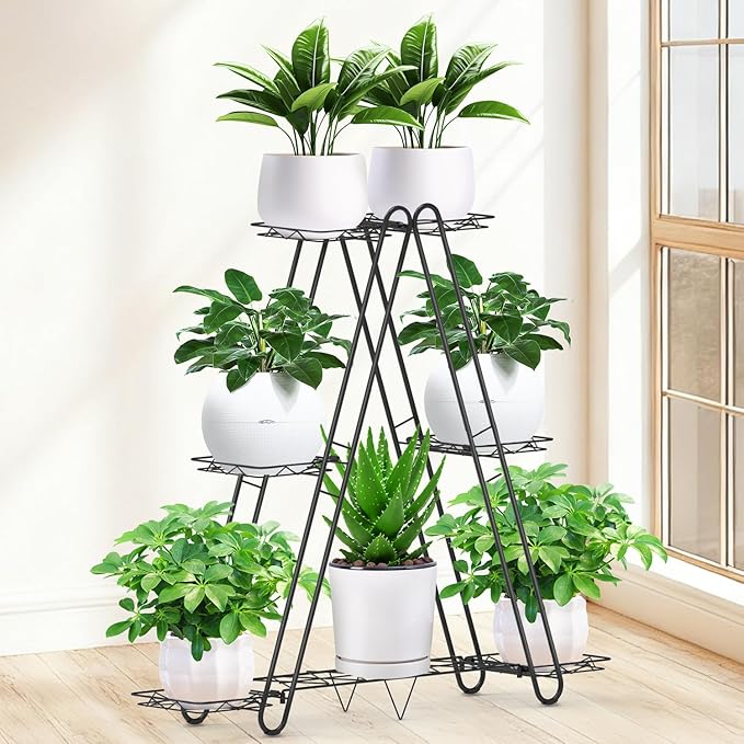 Heavy Duty Metal Plant Stand, Indoor Outdoor Plant Shelf & Rack - Image 4