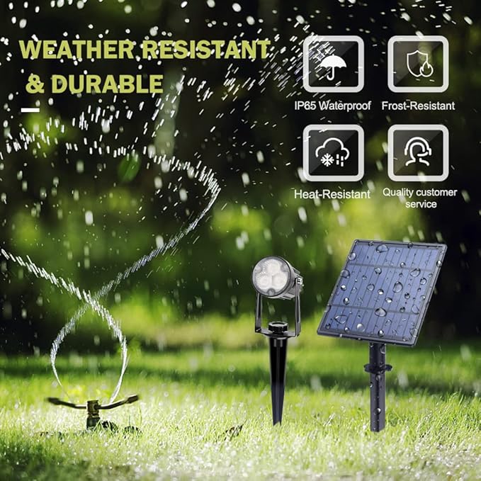 APONUO Metal Outdoor Solar Landscape Lights Solar Lights Outdoor Waterproof - Image 4