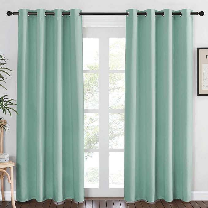 NICETOWN Blackout Curtains 84 Inch Length, Thermal Insulated Room Darkening by NICETOWN
