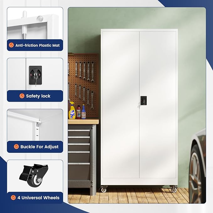 Yizosh Metal Garage Storage Cabinet - Image 4