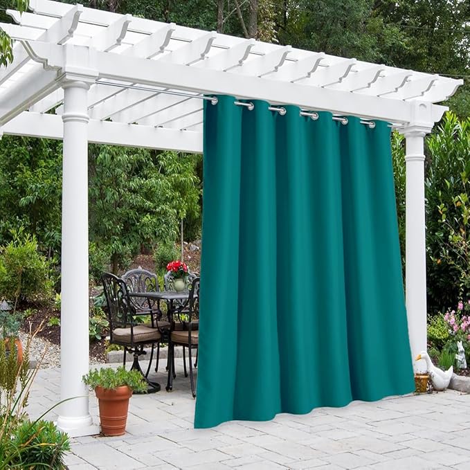NICETOWN Outdoor Curtain for Patio Waterproof Extra Wide 84 inch, Sun Blocking by NICETOWN