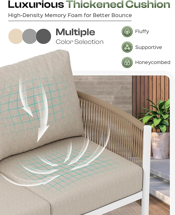 Aluminum Outdoor Patio Furniture Set - Image 5