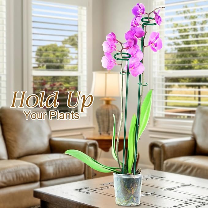 10 Pack Height Adjustable Plant Support Stakes, Metal Plant Stakes - Image 5