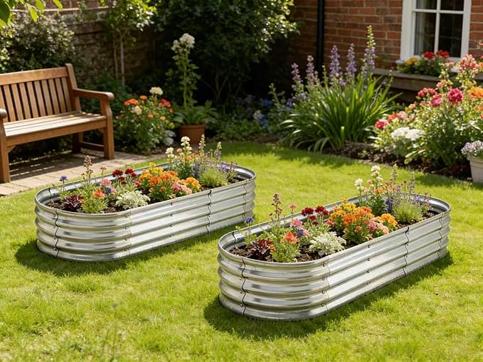 6 ft x 2 ft Raised Garden Bed Metal Elevated Planter - Image 3