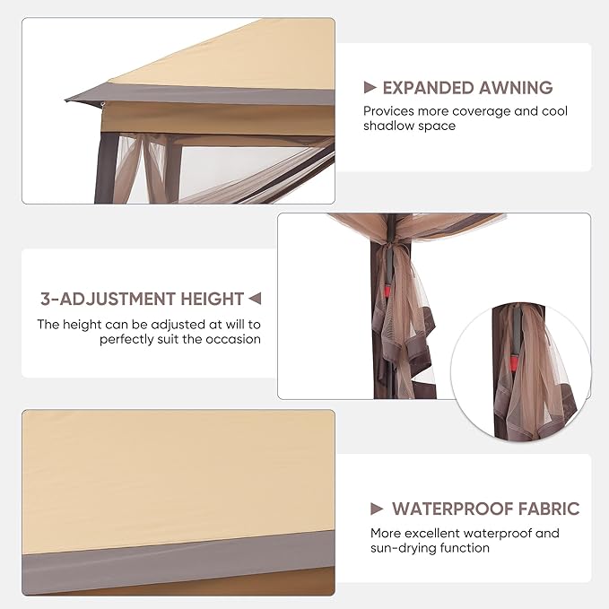 GDY 11x11 Pop Up Canopy Tent, Outdoor Canopy - Image 5