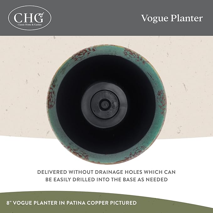 Classic Home and Garden Vogue Planter Pots w/Pottery Quality Finish - Image 3