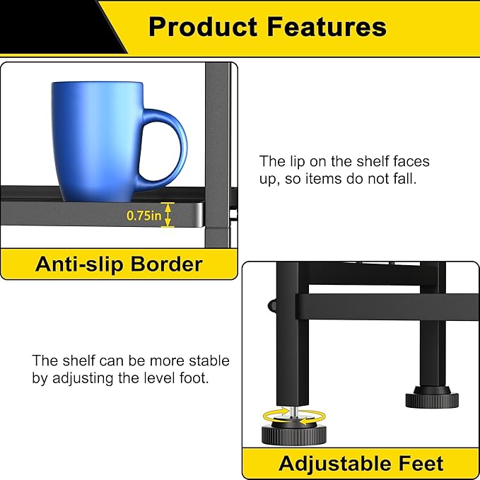GIOTORENT 6-Wire Standing Storage Shelf - Image 5