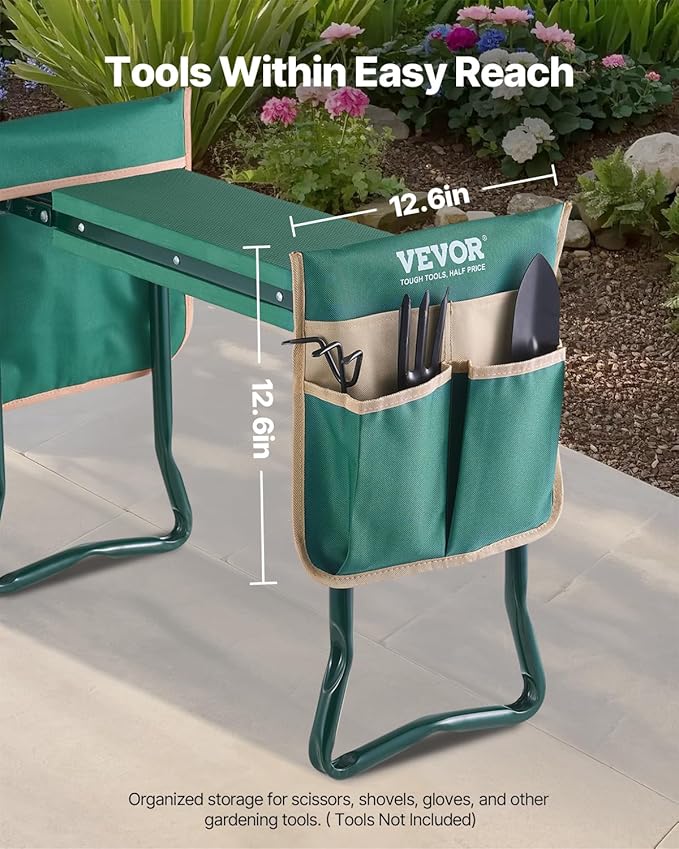 VEVOR Garden Kneeler and Seat Heavy Duty, Portable Garden Stool - Image 3