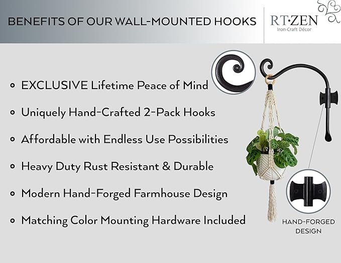 RTZEN Plant Hangers Indoor or Outdoor - Image 2