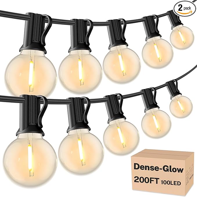 RTTY Dense-Glow 200FT Outdoor String Lights Expandable System by RTTY