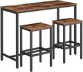 HOOBRO Bar Table and Chairs Set, 47.2” Rectangular Pub Table by HOOBRO