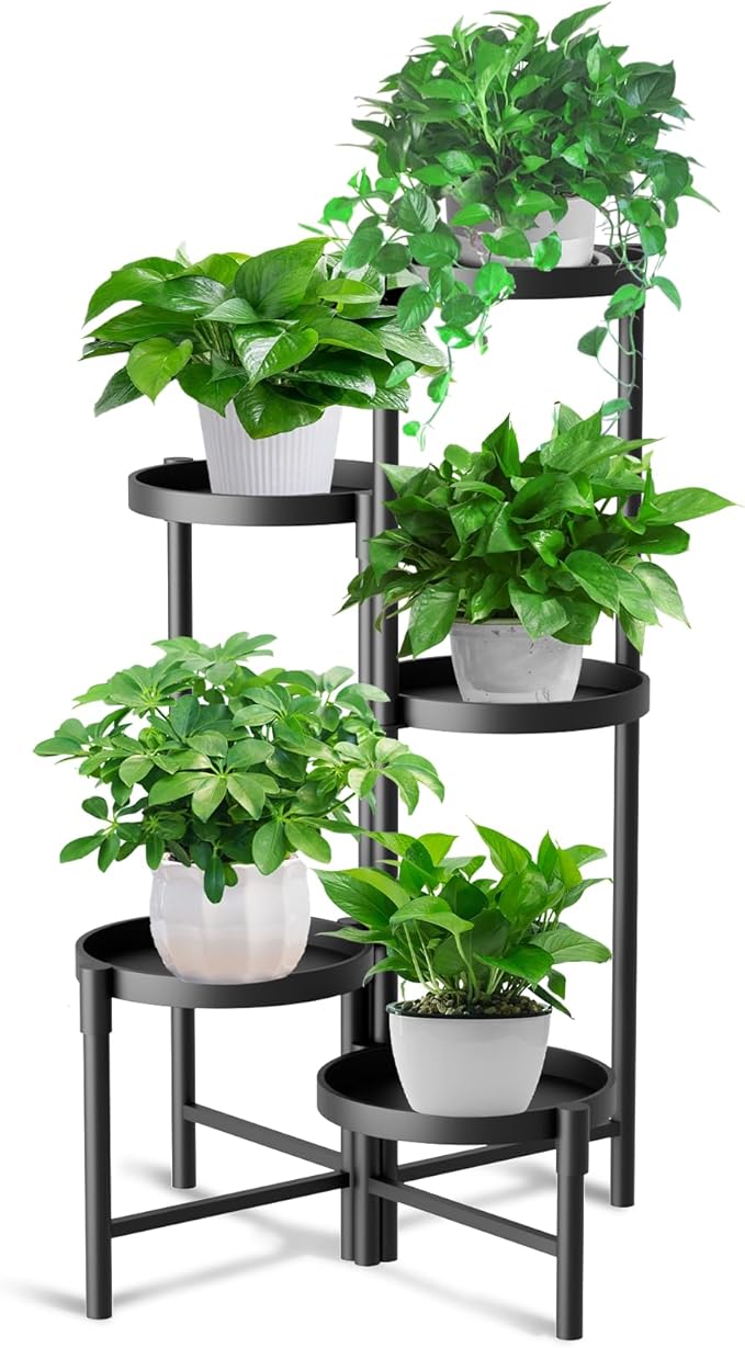 5 Tier Heavy Duty Metal Plant Stand by Unknown