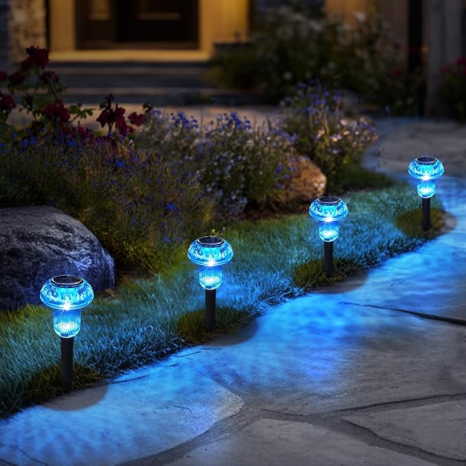 Easter Solar Pathway Lights Outdoor Decorative 4 Pack, Valentines Day Halloween - Image 7