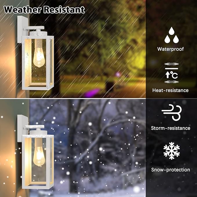 BesLowe Outdoor Wall Light Fixtures, Exterior Waterproof Wall Lanterns - Image 2