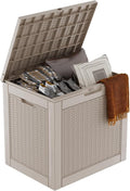 37 Gallon Outdoor Deck Box, Lockable Waterproof Outdoor Storage Boxes by MAIUSCOLI
