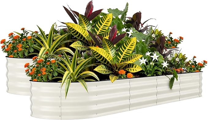 Garvee 2 Pack Galvanized Raised Garden Beds by Garvee
