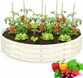 Round Galvanized Raised Garden Bed, Heavy Duty Metal Planter Box by Unknown