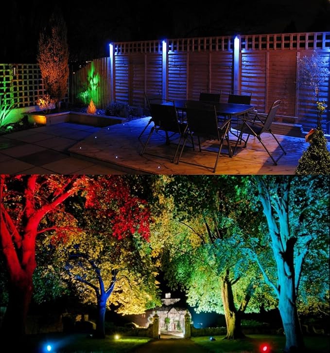 TOVEENEN Color LED Outdoor Landscape Spotlight - 120V 12W Waterproof Spot Lights - Image 3