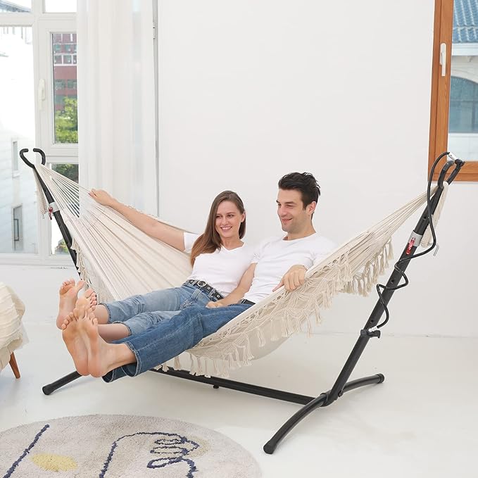 Hammock Hanging Swing Double Max 500lbs Macrame - Image 4