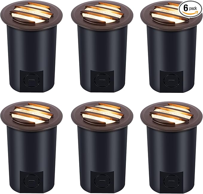 CLOUDY BAY 9W Low Voltage Landscape Lights, LED Well Lights, Grated Top by CLOUDYBAY