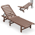 SERWALL Patio Chaise Lounge, HDPE Outdoor Lounge Chair by SERWALL