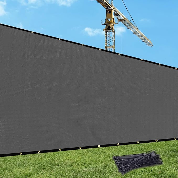 UPGRADE Privacy Fence Screen 5'x70' Dark Grey Outdoor 90% Visibility Blockage by UPGRADE