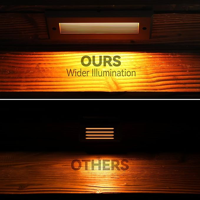 LEONLITE 5W/4W/3W Dimmable 5CCT Low Voltage LED Step Lights Outdoor, 9 Inch - Image 2